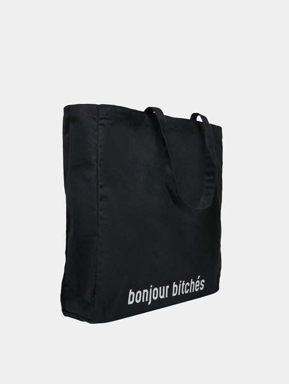 Mister Tee Bonjour Bitches Oversize Canvas Tote Bag-2