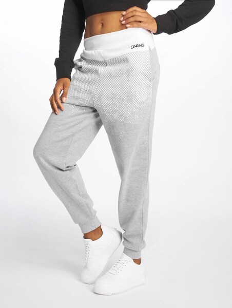 Dangerous DNGRS Pantaloni Jogging Donna Hyena - Nero Con Dettagli Rosa, Cotone Spesso, Vita Elastica, Taglia S