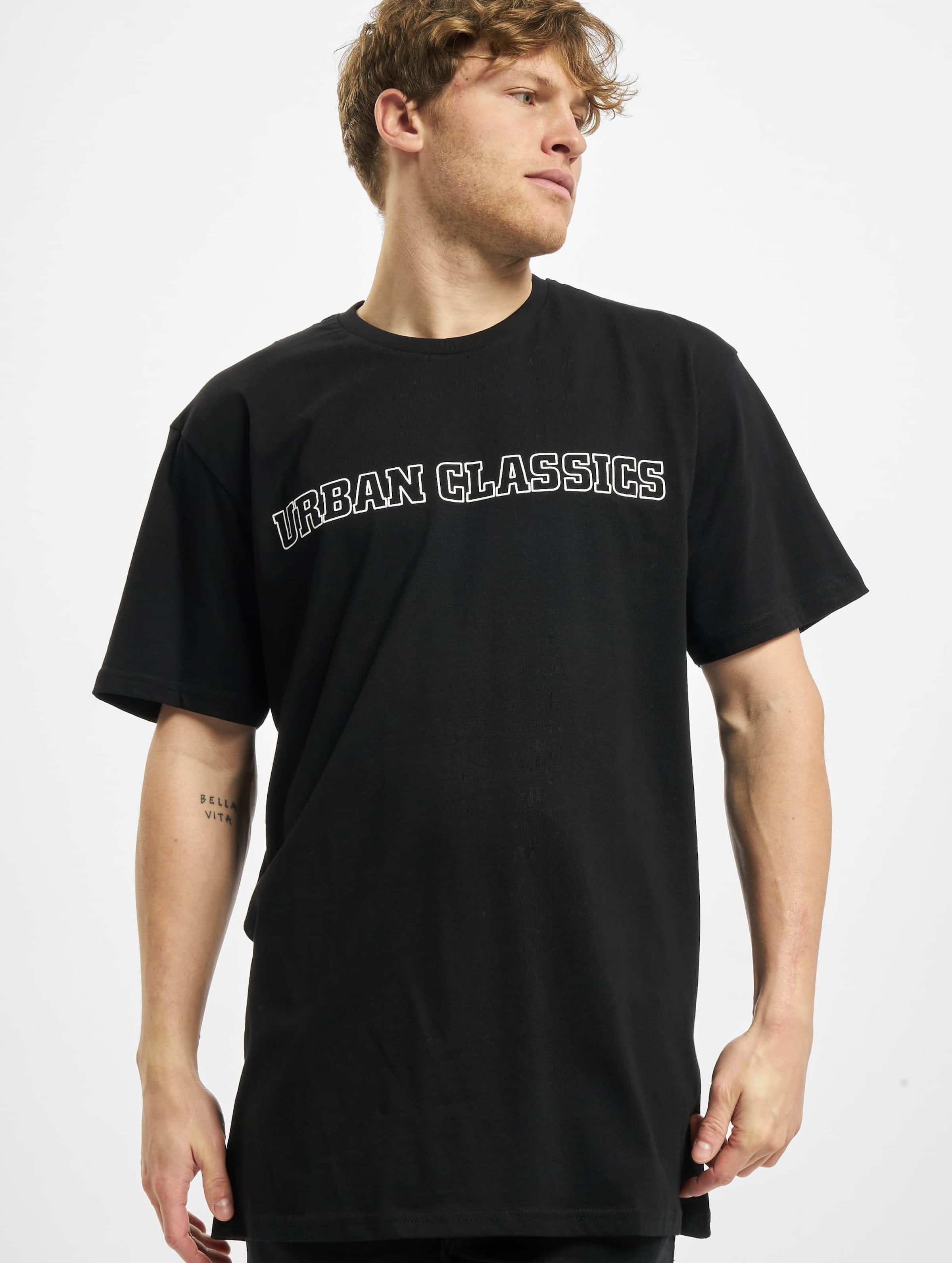 Urban Classics Big Logo Oversized Tee T-Shirt Mannen op kleur zwart, Maat 5XL