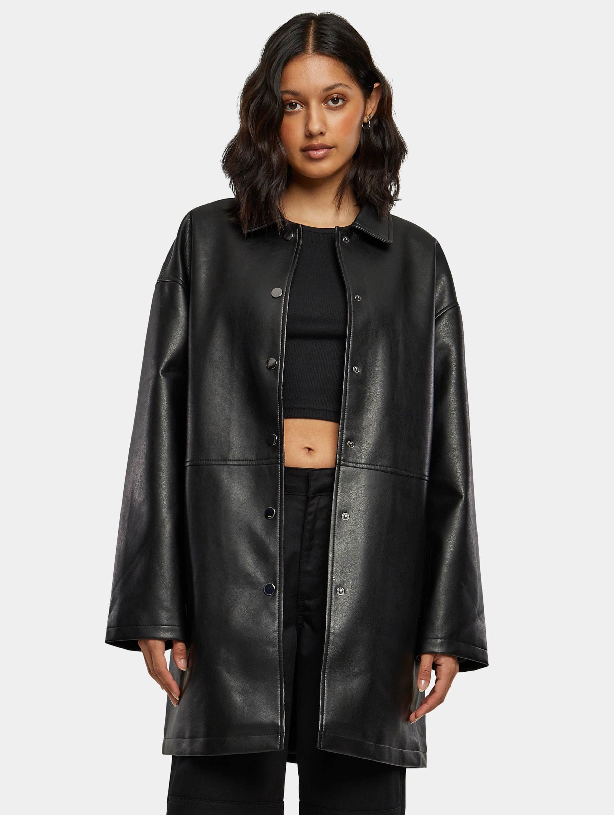 Urban Classics - Faux Leather Coat - 4XL - Zwart