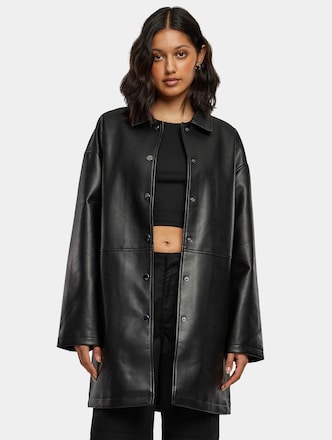 Ladies Faux Leather Coat