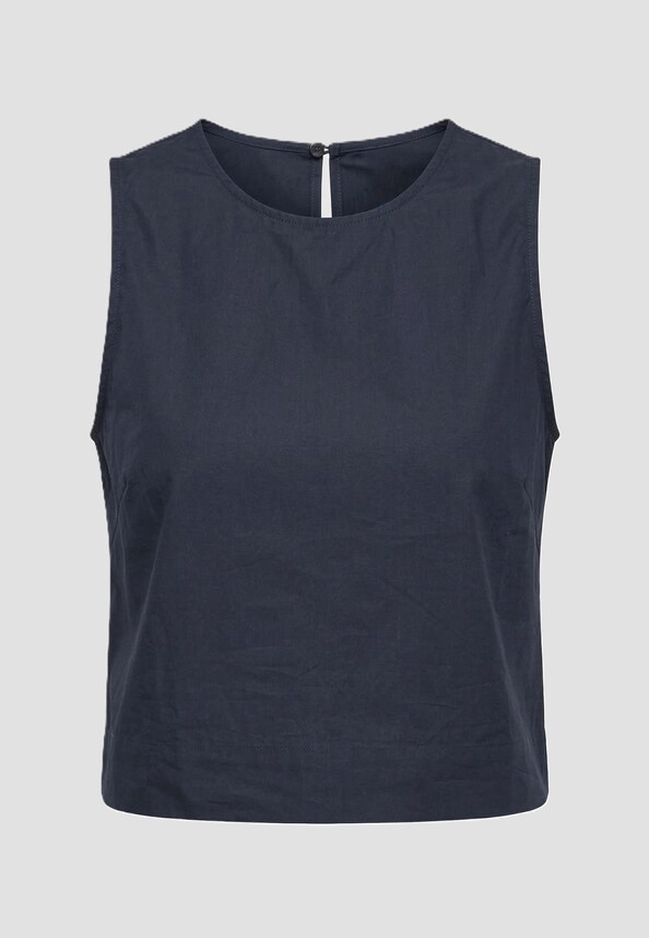 Ladies Popeline Cropped Top-4