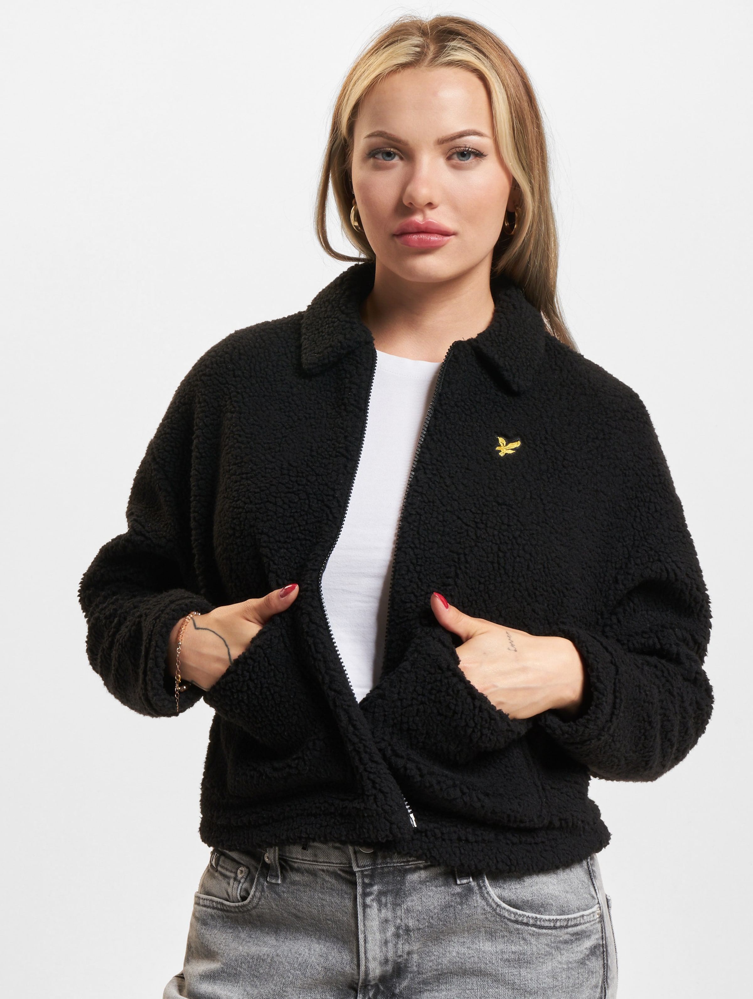 Lyle & Scott Shearling Winterjacke Männer,Unisex op kleur zwart, Maat S