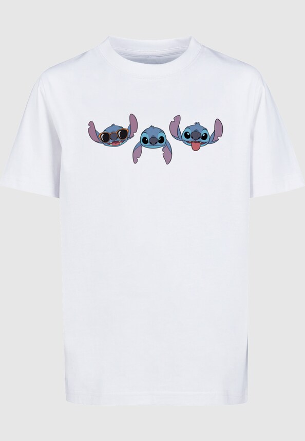Kids Lilo And Stitch - Faces Basic T-Shirt-0
