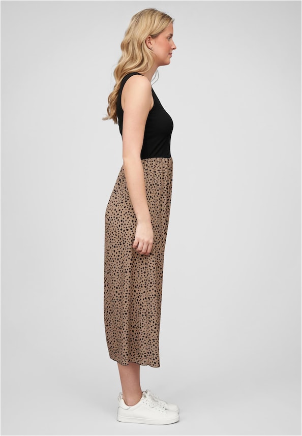 Cloud5ive Damen Maxi-Kleid Rundhals mit Punkt Print-4