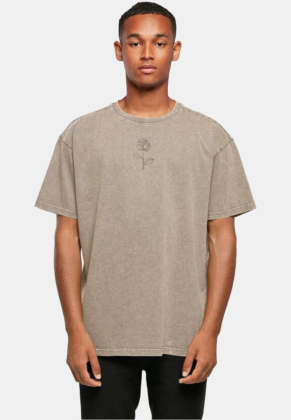 Spring - Rose Acid Washed Heavy Oversized Tee-0