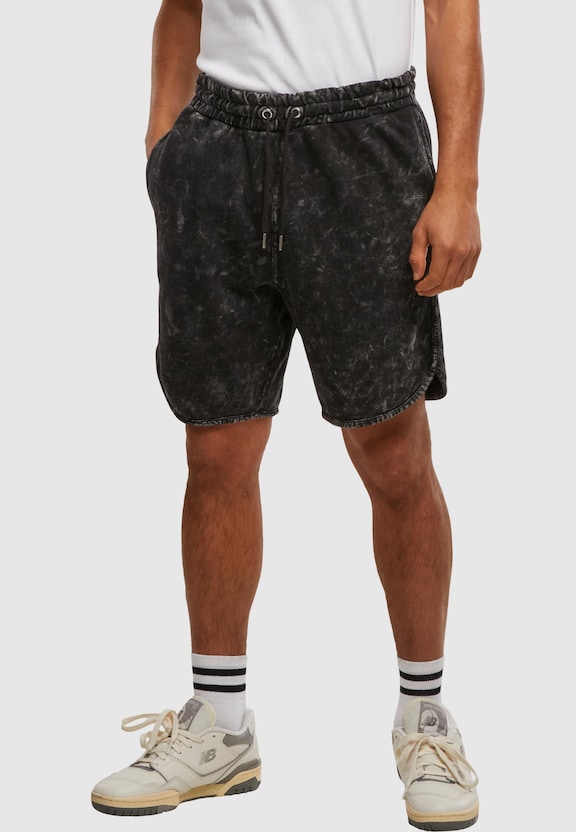 Washed Piped Shorts-0
