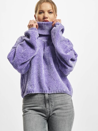 Ladies Short Chenille Turtleneck