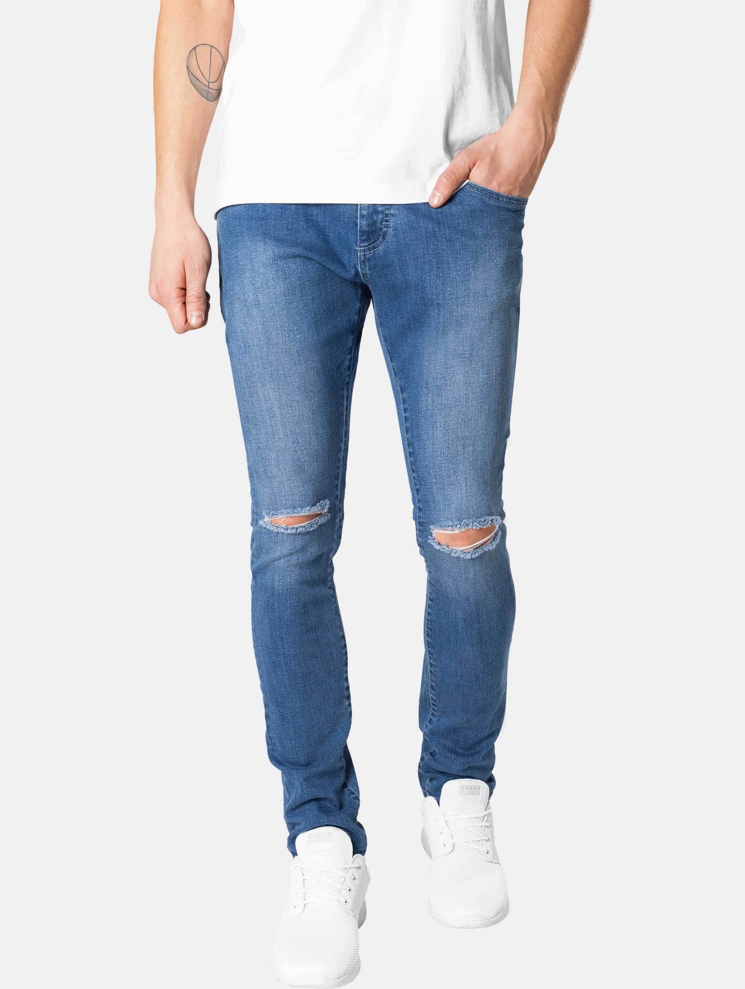 Urban Classics Slim Fit Knee Cut Denim Pants product