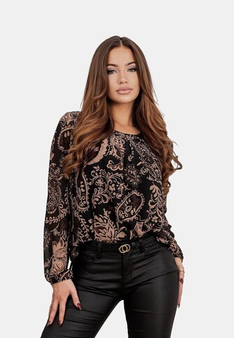 Cloud5ive Chiffon All Over Ornament Print Blouses