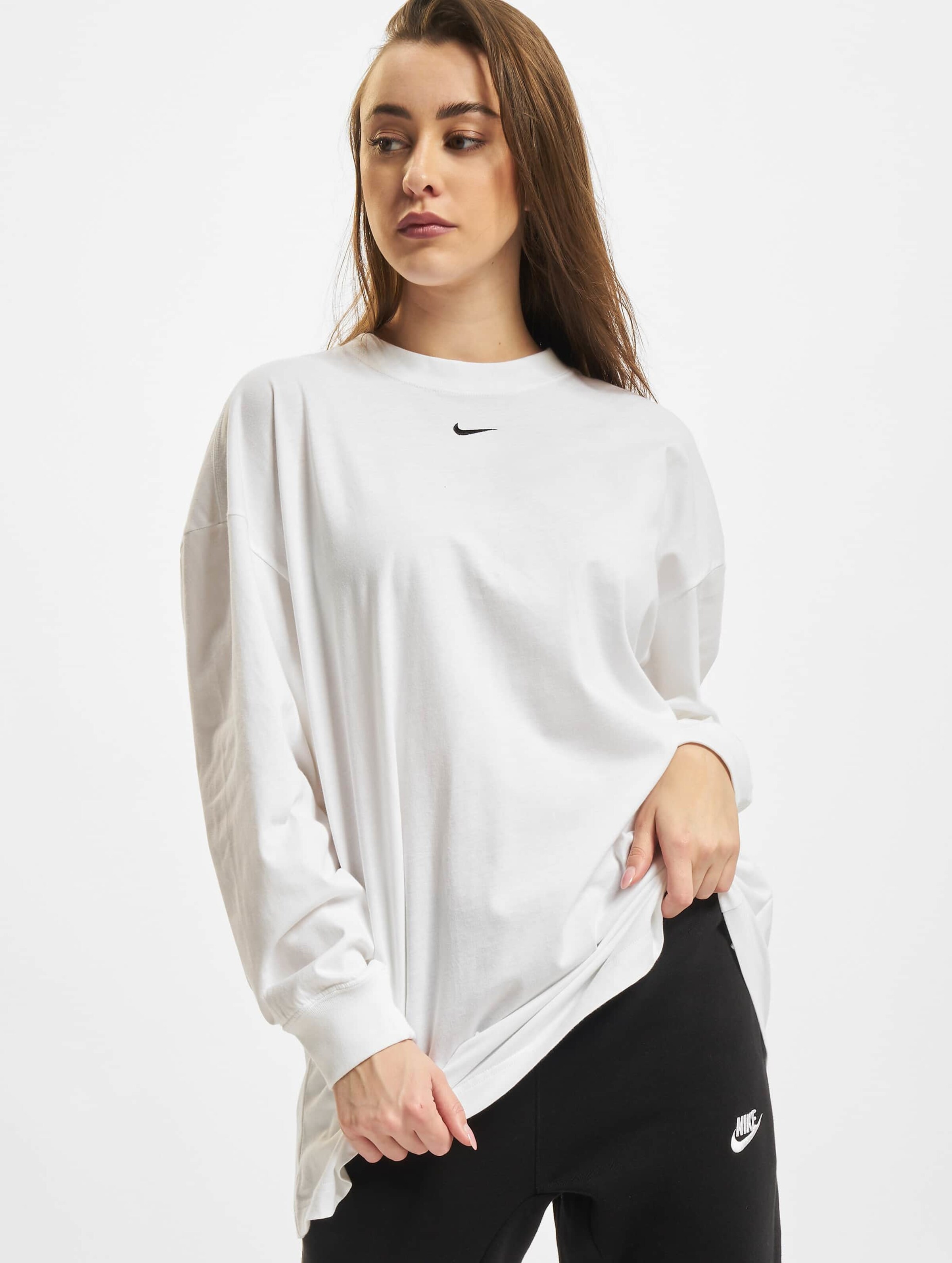 Nike Essntl Longsleeve Vrouwen op kleur wit, Maat XS