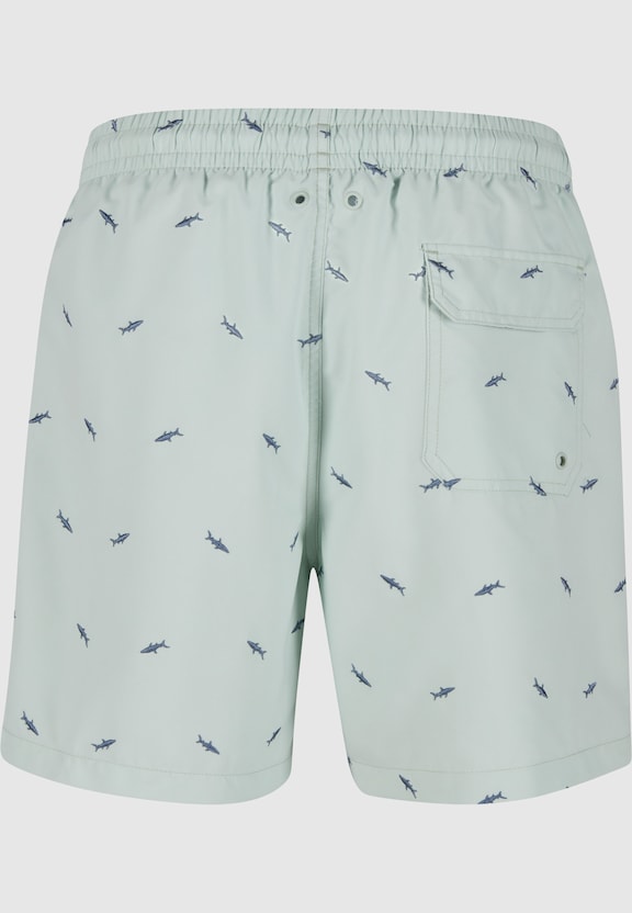Embroidery Swim Shorts-7