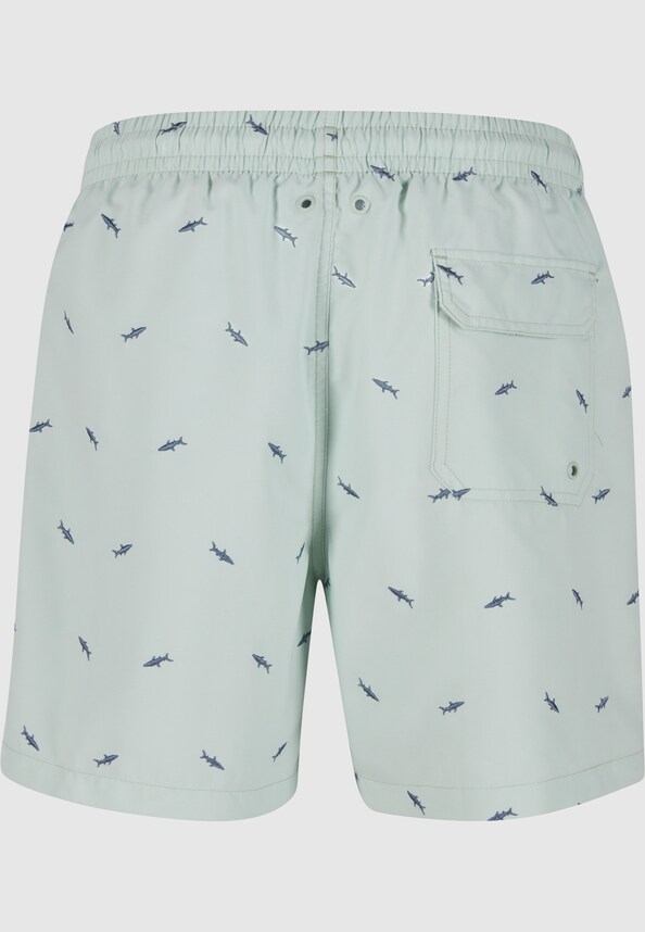 Embroidery Swim Shorts-7