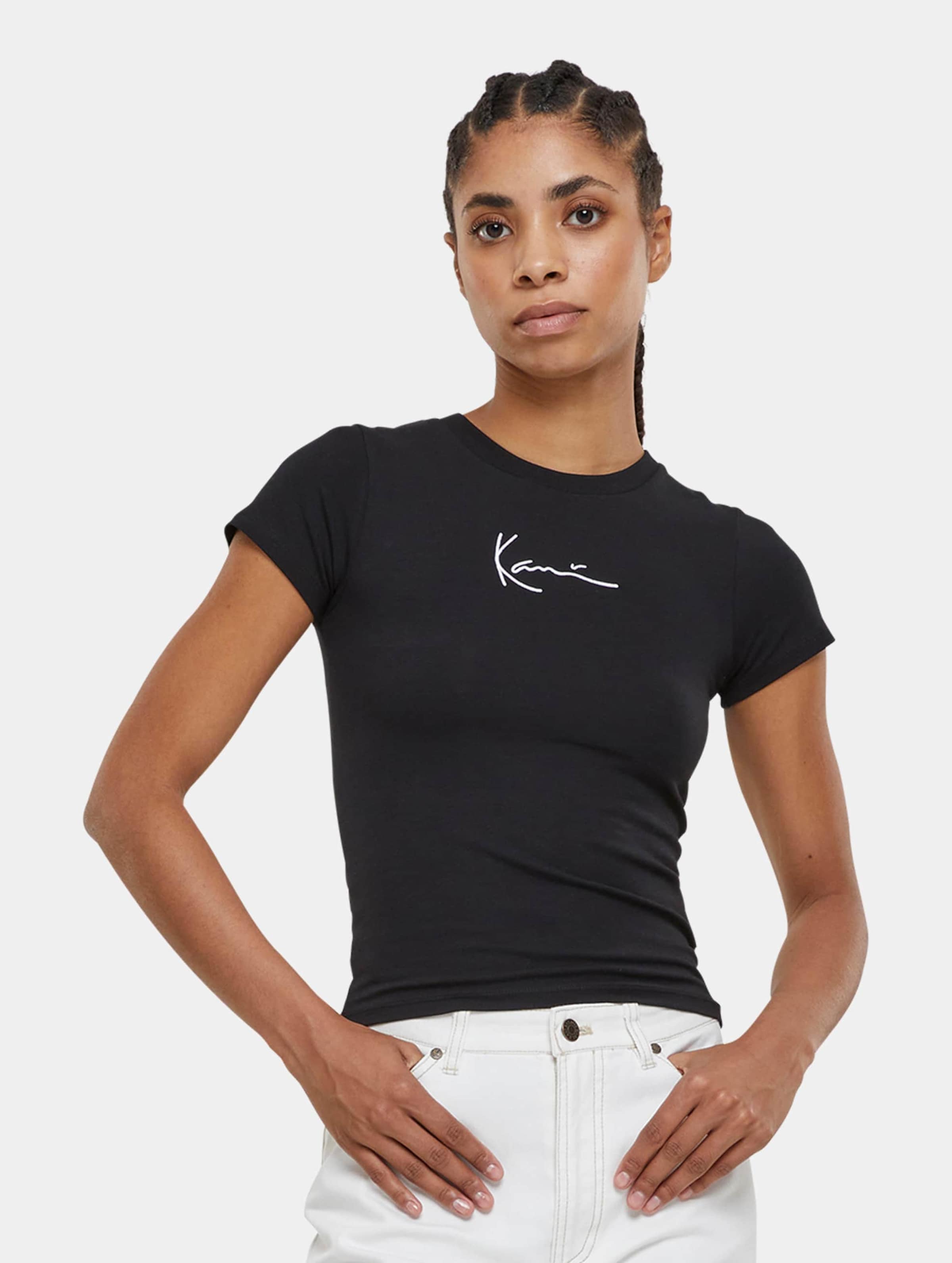 Karl Kani Small Signature Essential Tight T-Shirt Vrouwen op kleur zwart, Maat M