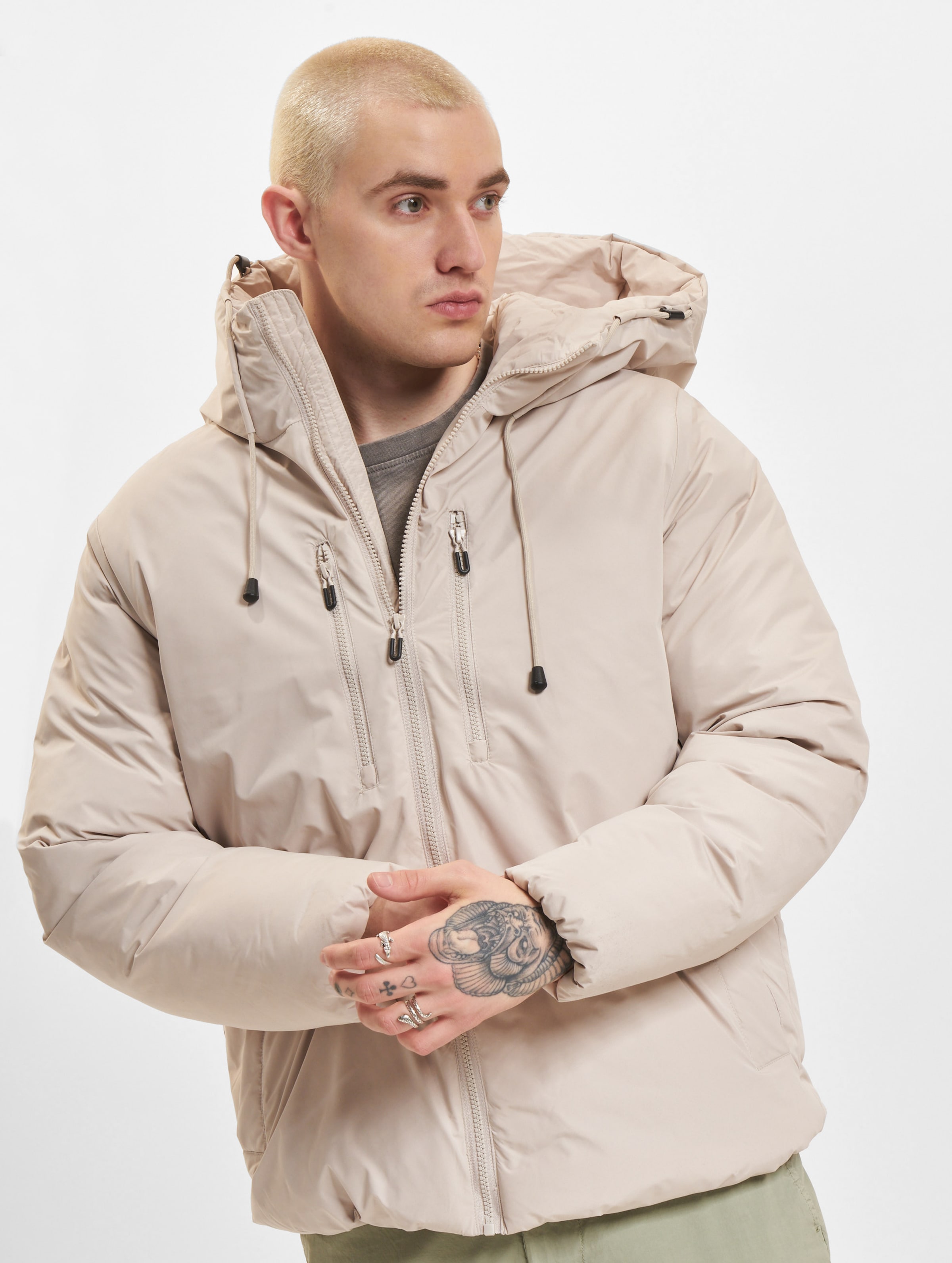 Only & Sons Zane Hooded Puffer Jackets Mannen op kleur beige, Maat XL