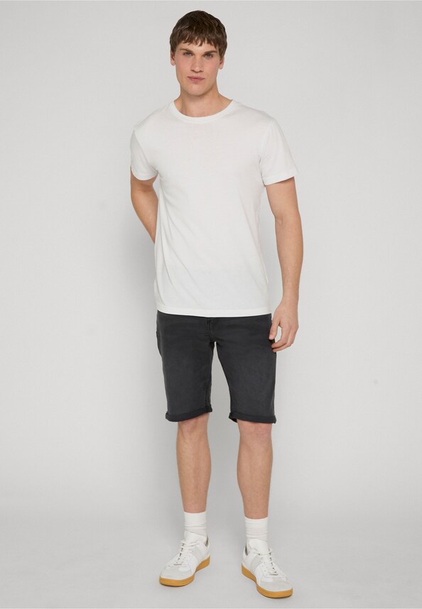 Basic Slim Fit Jeans Shorts-2