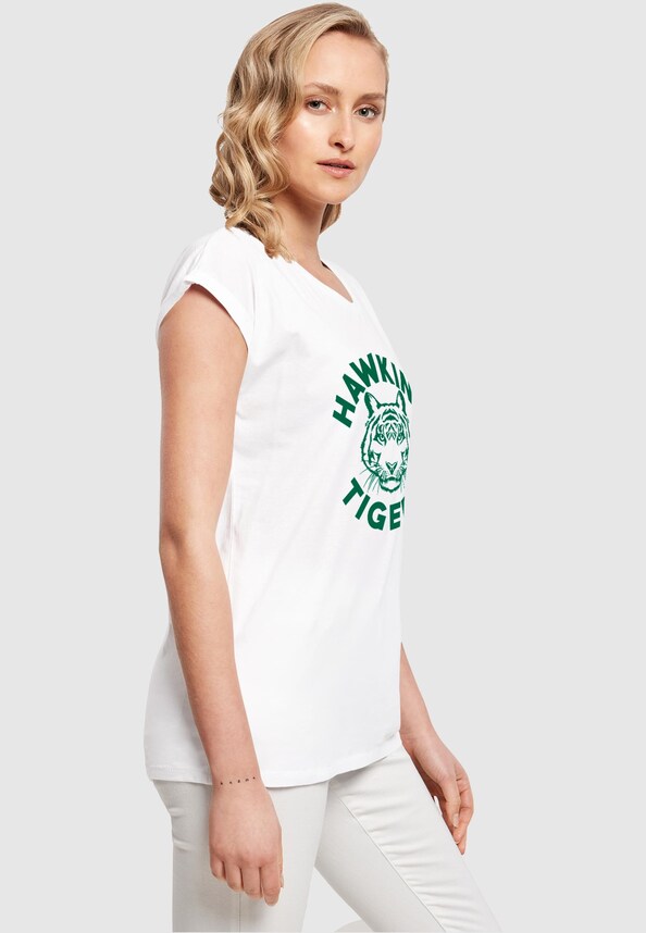 Ladies Stranger Things - Hawkins Tigers T-Shirt-3