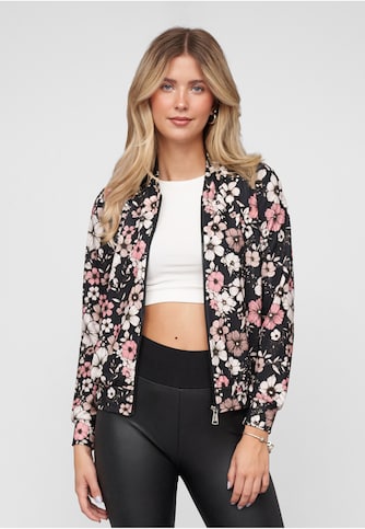 Blouson with All-Over Flower Print
