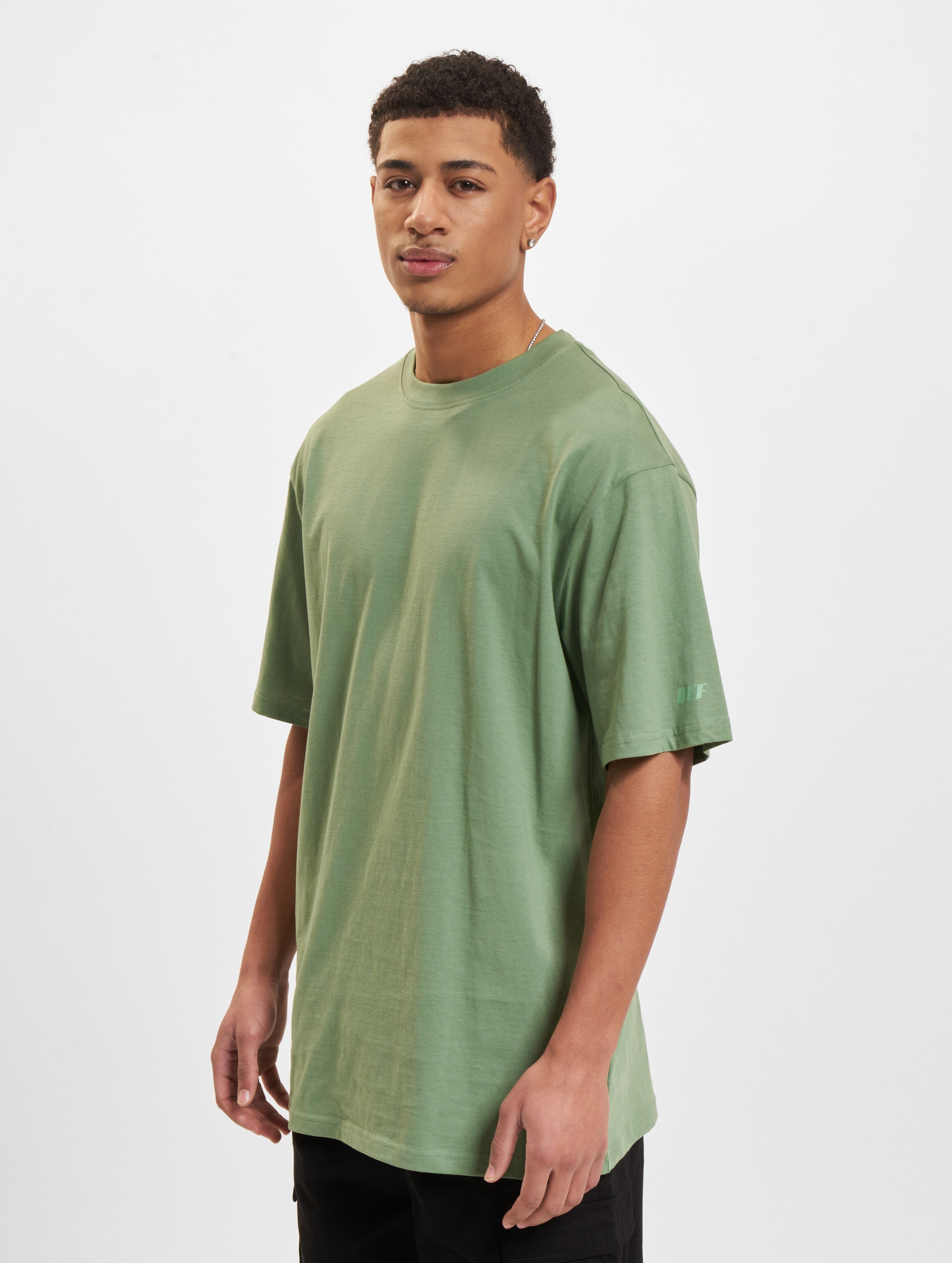DEF Tall T-Shirts Mannen op kleur groen, Maat XL
