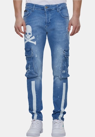 Skinny Fit Pocket Cargo Skull