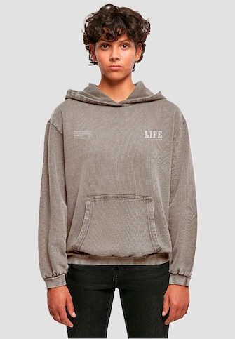 Ladies Life Acid Washed Oversized Hoodie