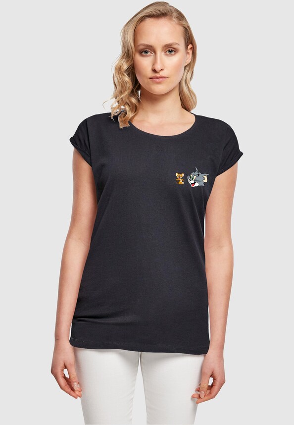 Ladies Tom and Jerry - Classic Heads T-Shirt-0