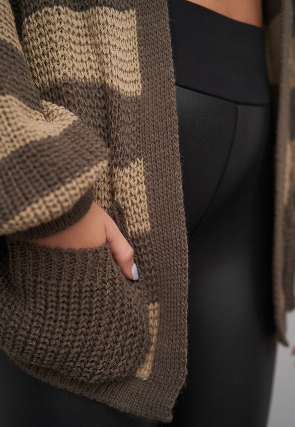 Knit Cardigan with stripes-5