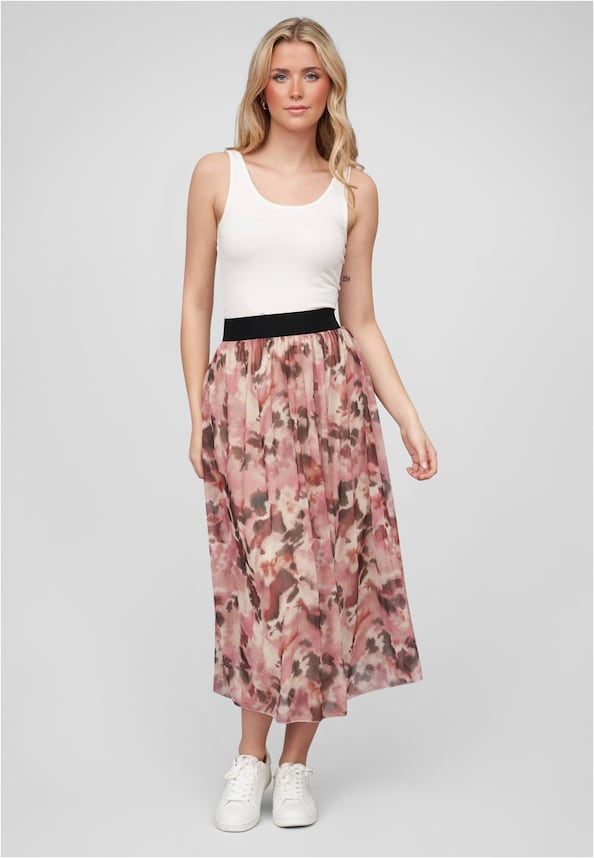 Cloud5ive Damen Longform Rock mit All Over Print und Gummibund-5