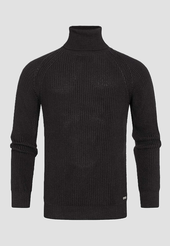 Rusty Neal Herren Grobstrick Sweater Rollkragen-0