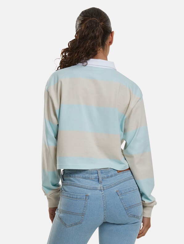 Woven Signature Crop Striped Rugby-1