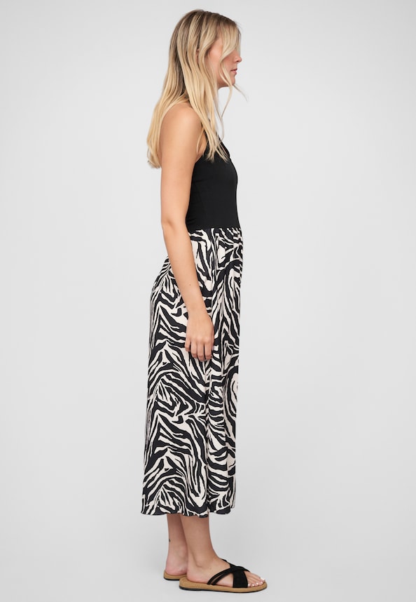 Maxi Neckholder-Dress with zebra print-3