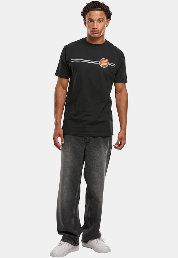 Santa Cruz Check Ringed Flamed Dot T-Shirt-2