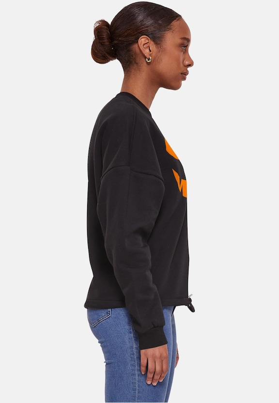 Merchcode Ladies Halloween - Pumpkin Face Oversize Crewneck-3