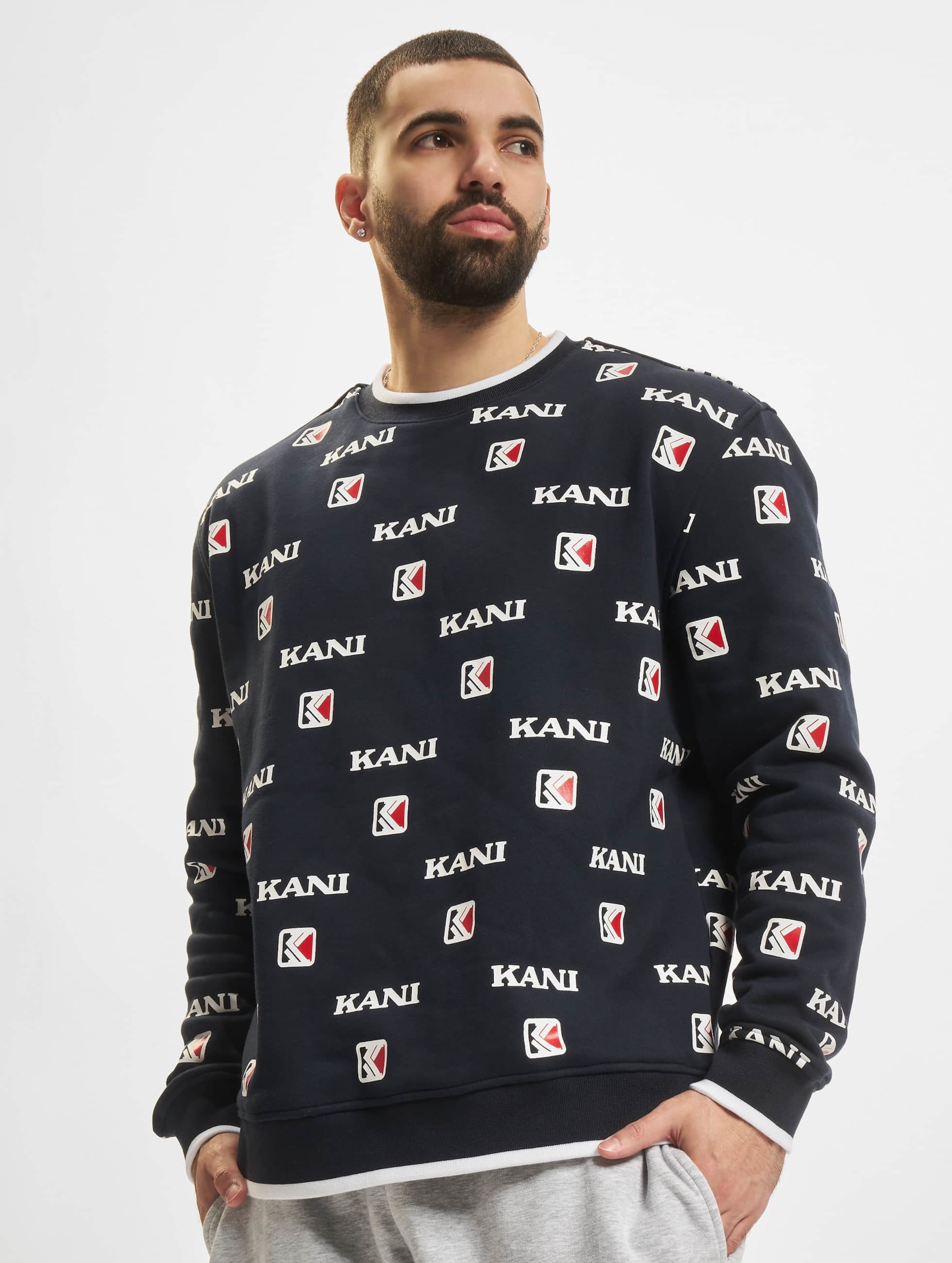 Karl Kani Og Pullover Männer,Unisex op kleur blauw, Maat L