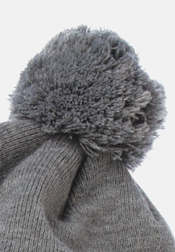 Cuffed Pom Pom Knit Beanie-1