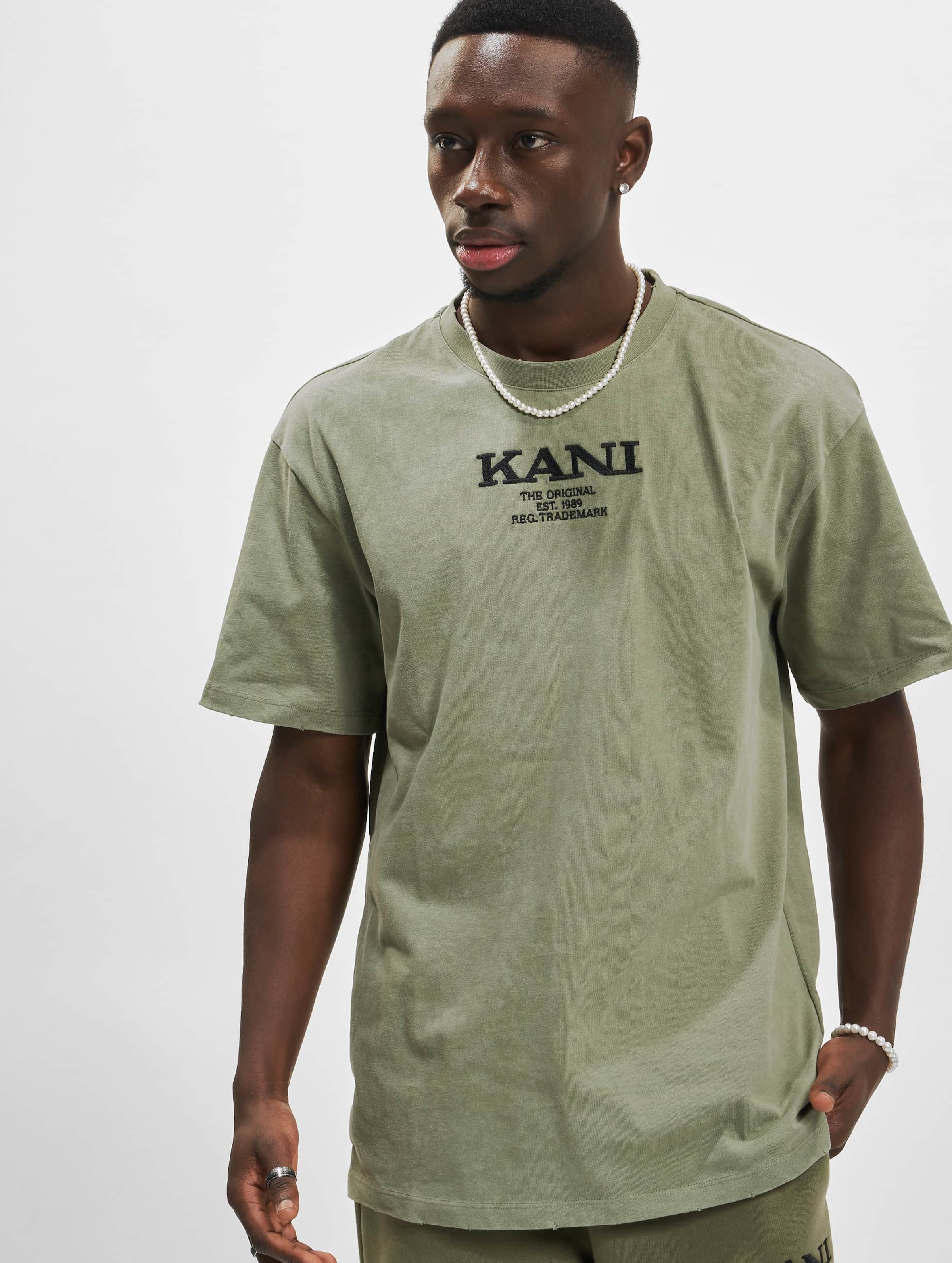 Karl Kani KM224-002-1 KK Chest Signature Heavy Jersey OS Tee Mannen op kleur groen, Maat XL