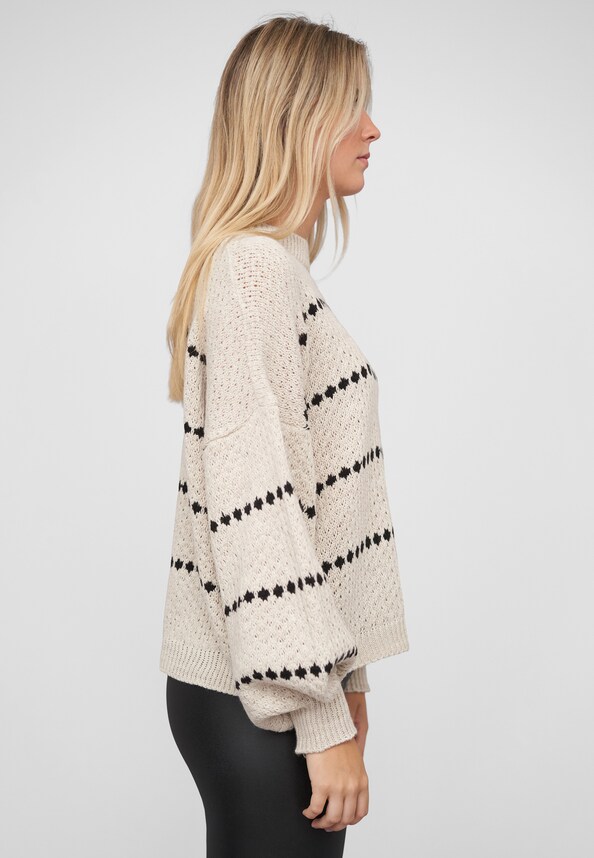 Knit Sweater with stripes-3