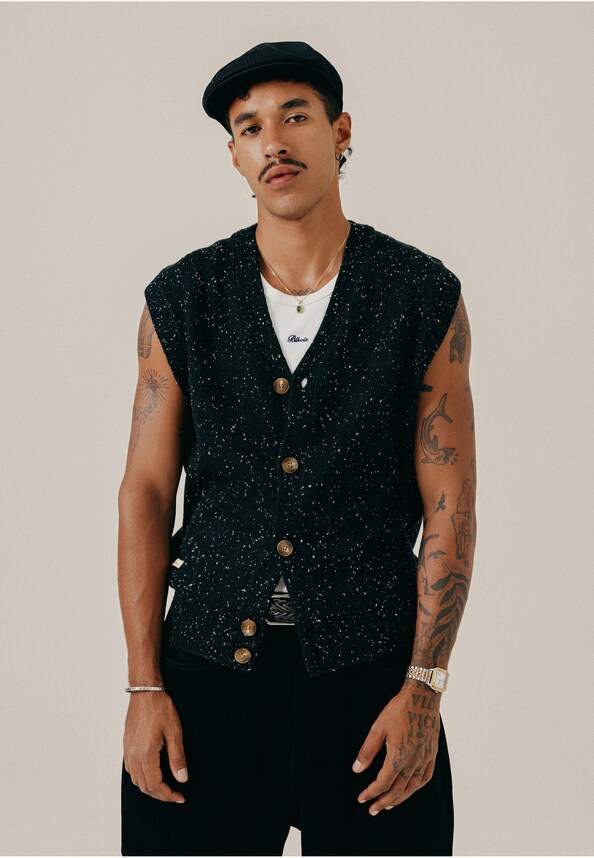 Nep Knit Vest-0