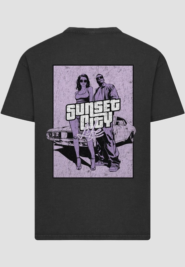 Sunset City Vintage Heavy Loose Tee-3