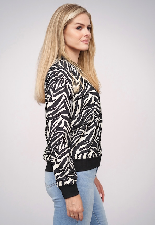Blouson Bomber-Jacket with zebra print-3