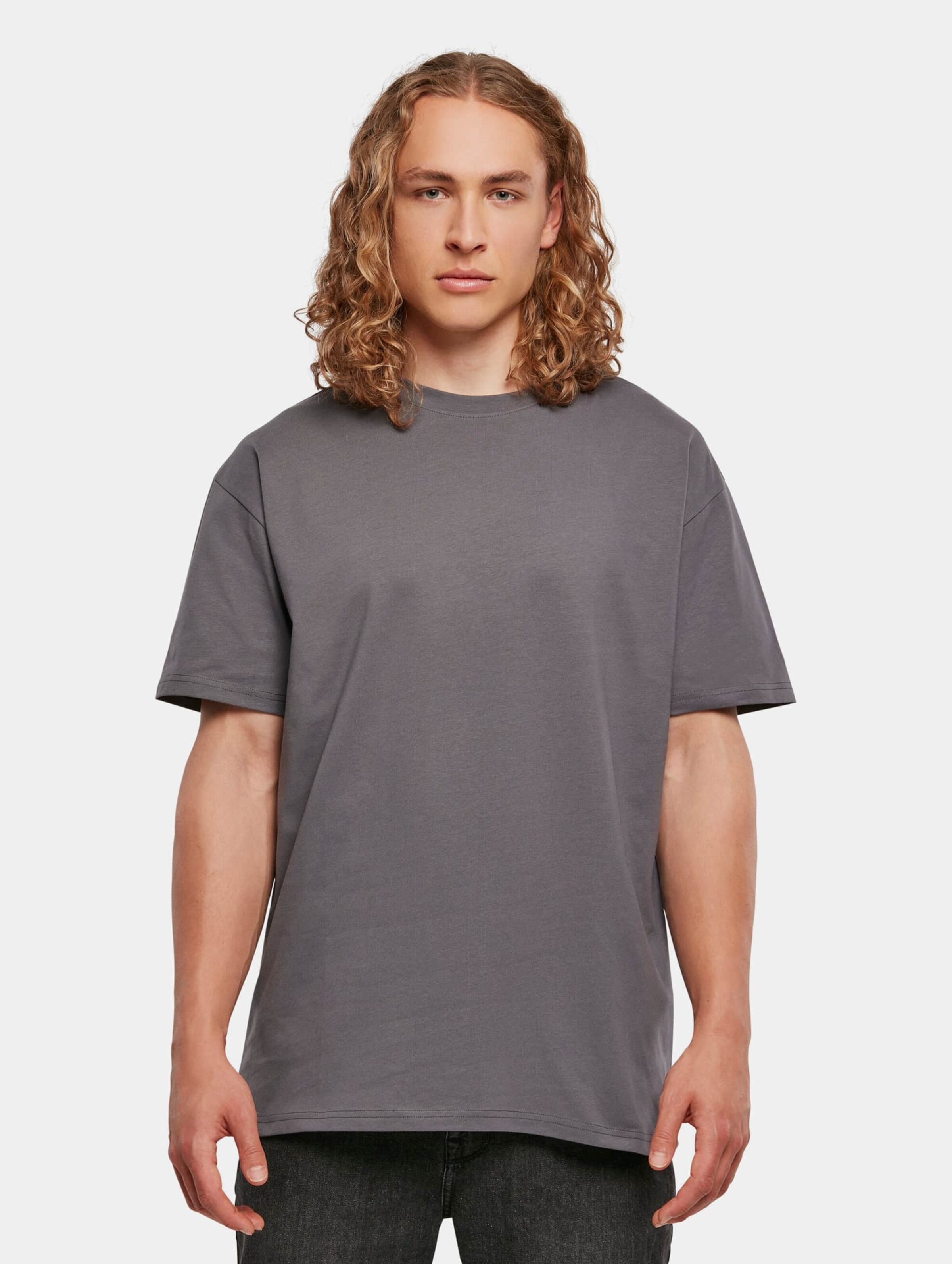 Build Your Brand Heavy Oversize Tee Mannen op kleur grijs, Maat 5XL