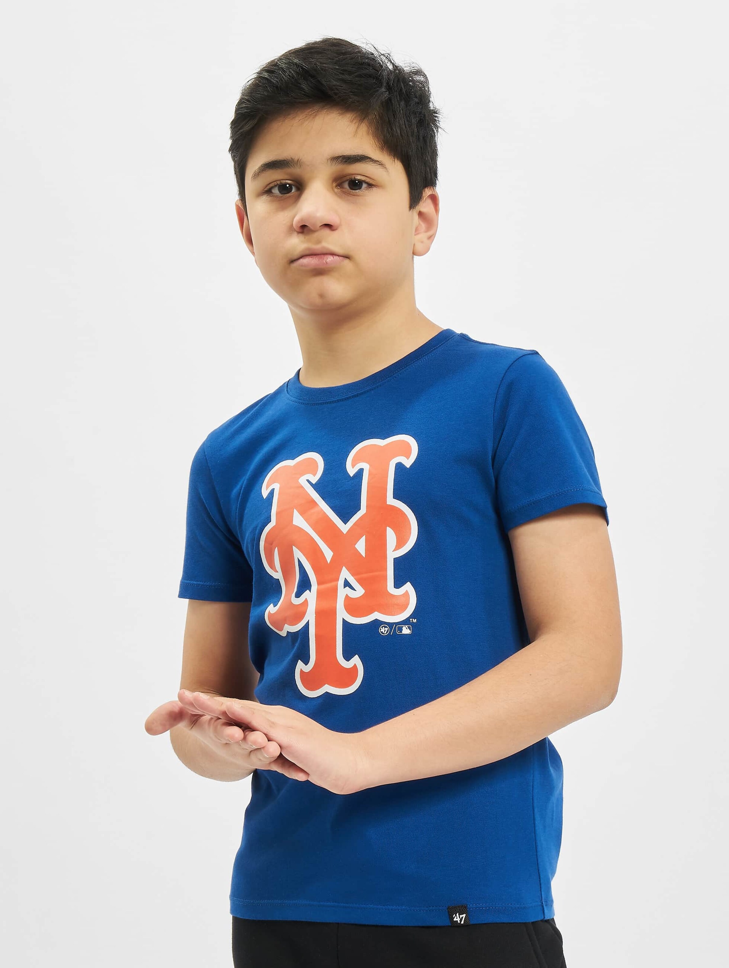 47 MLB Mets Imprint Super Rival T-Shirt Kinderen op kleur blauw, Maat M