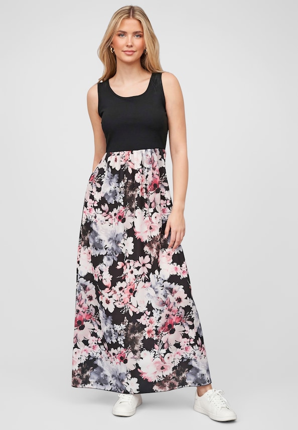 Cloud5ive Damen Maxi Kleid Blumen Muster-4