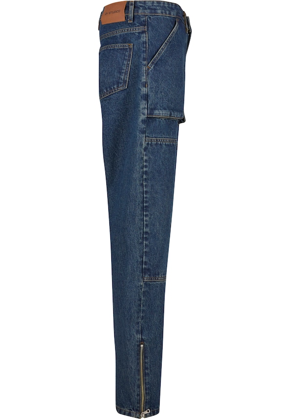 Esus Zipper Pocket Straight Jeans-6