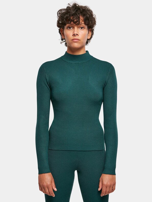 Ladies Rib Knit Turtelneck-2