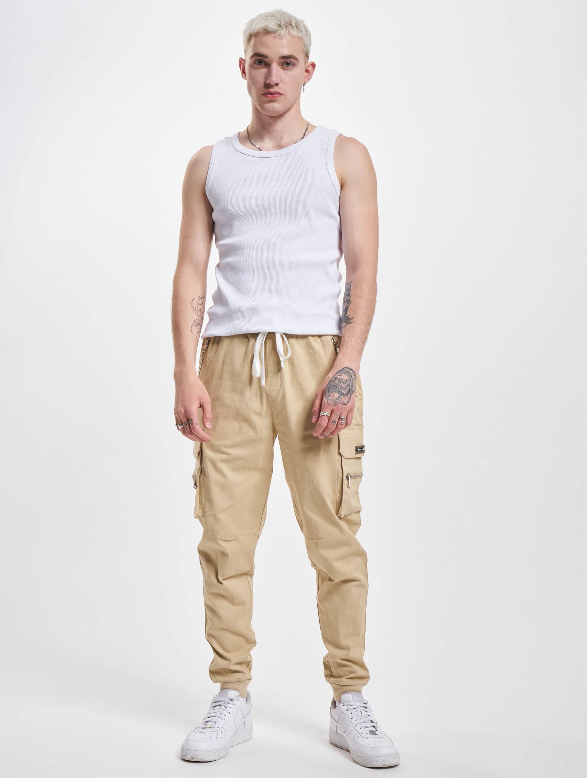 Cargo pants with 2025 cuffed hems