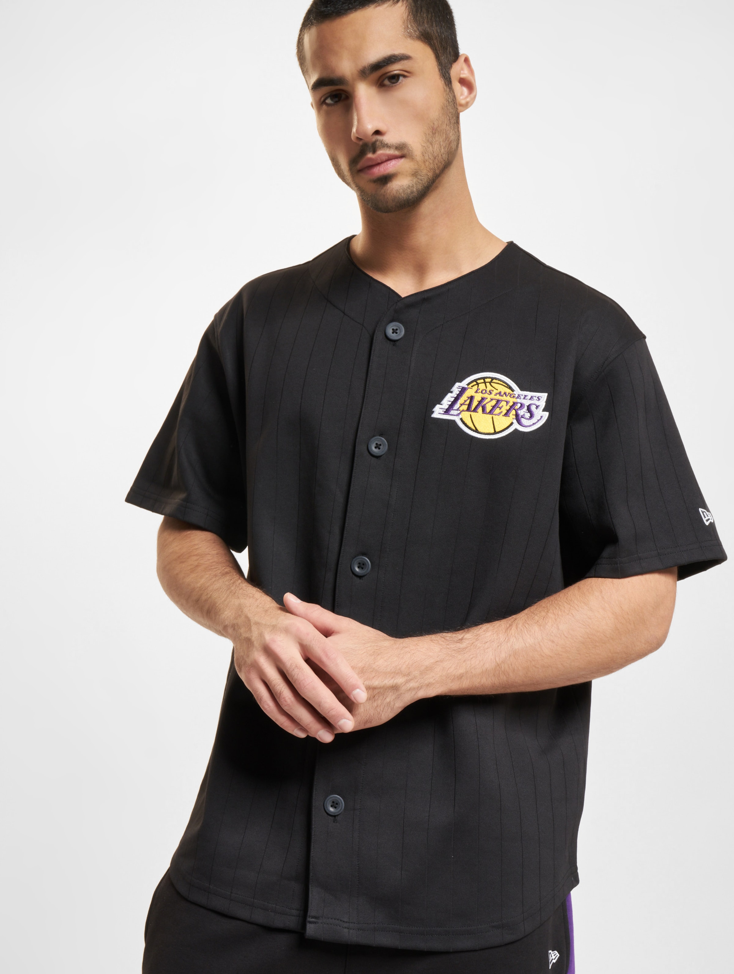 New Era LA Lakers NBA Team Logo Jersey Hemd Männer,Unisex op kleur zwart, Maat S
