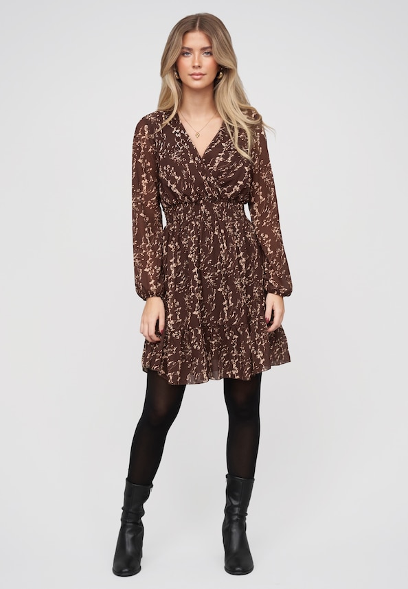 Longsleeve Dress with abstract print-4