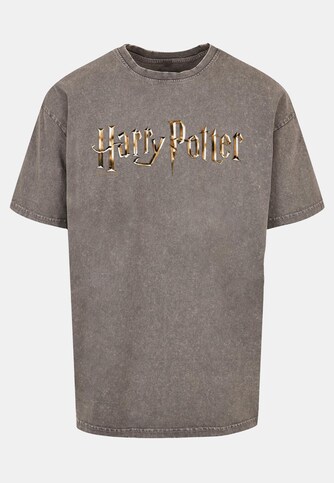 Harry Potter - Colour Logo Acid Washed Oversized Tee