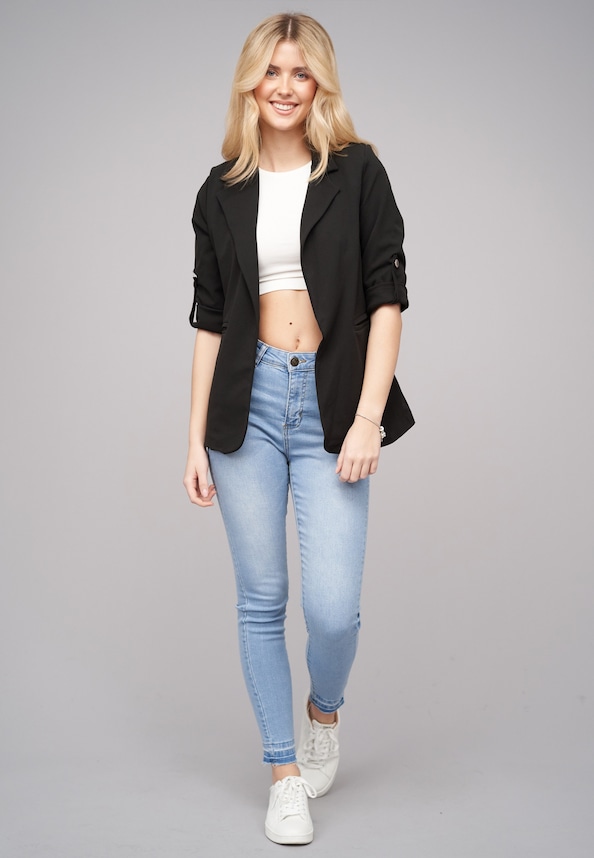 Turn-Up 3/4 Sleeve Blazer-4